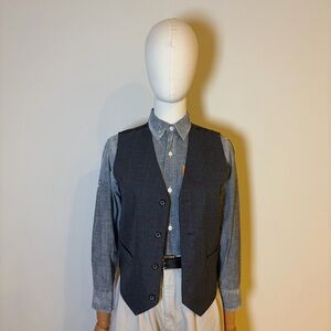 George Boys Grey Plaid Dress Vest - Size 12